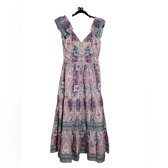 Caroline Constas Dresses & Skirts - Caroline Constas Pink and Blue Midi Dress NWT